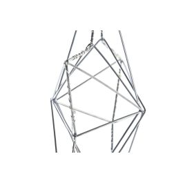 DKD Home Decor Decoración Colgante Navidad Moderna Estrella LED Metálica Dorado Plateado, Set de 2 Unidades, 30x30x11 cm