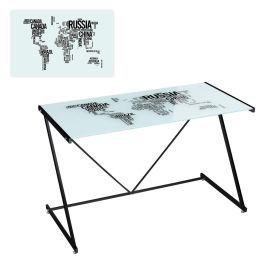 Mesa auxiliar COUNTRIES WORLD Blanco Negro mate 120 x 60 x 75 cm Precio: 58.68999972. SKU: B19CZR3DBW