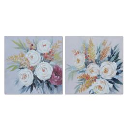 DKD Home Decor Cuadro Shabby Multicolor Lienzo MDF Flores 80 x 80 x 2.8 cm (2 Unidades) Precio: 26.49999946. SKU: B1ETTCGGQJ