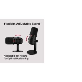 HP Micrófono USB, Cardioide, Sensor Táctil de Silencio, Creadores de Contenido, Negro