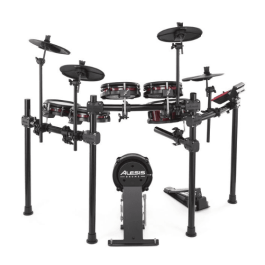 Alesis Nitro Pro Xl Kit Batería Electrónica con Pads de Malla, Módulo con 36 Kits y 500 Sonidos, Bluetooth, Incluye Cables, Baquetas y Software Gratuito