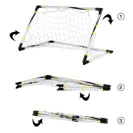 Color Baby Portería de Fútbol Plegable 90x59x59 cm con Pelota e Hinchador, Material Plástico y Poliéster para Niños +3 Años Color Baby Portería de Fútbol Plegable 90x59x59 cm con Pelota e Hinchador, Material Plástico y Poliéster para Niños +3 Años