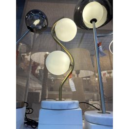 DKD Home Decor Lámpara Sobremesa Moderno Mármol y Cristal 16 x 48 x 16 cm (2 Unidades)