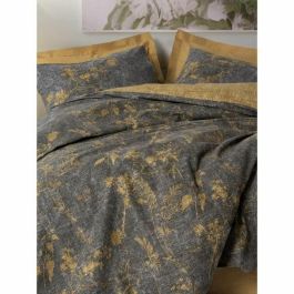 Juego de cama 220x240 cm + 2 fundas de almohada 60x60 cm 100% Algodón Mostaza