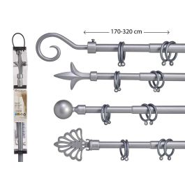 Barra Cortina Plata 170 320Cm Surtidos Pun Giftdecor (8 Unidades)