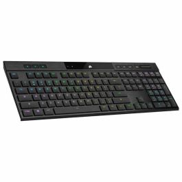 Corsair CH-913A01U-FR K100 Air Teclado Gaming Mecánico Ultrafino Inalámbrico Retroiluminación RGB Negro Azerty