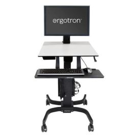 Ergotron WorkFit-C Single HD Carro multimedia Sit-Stand Workstation para monitor 30" 12.7kg Negro/Gris