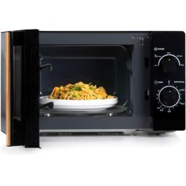Horno microondas DOMO DO2820 - 20L - 700W - Temporizador 35 min - Función descongelación - L44 x P35,8 x H 25,8 cm - Acabado en madera negra Horno microondas DOMO DO2820 - 20L - 700W - Temporizador 35 min - Función descongelación - L44 x P35,8 x H 25,8 cm - Acabado en madera negra