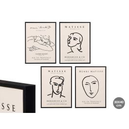 Giftdecor Cuadro Matisse Surtido 4 Canvas y Madera 30x40 cm - Beige y Negro con Marco Negro (8 Unidades) Precio: 57.49999981. SKU: B185ZLVP2L