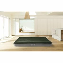 Intex 64762 Colchón Hinchable Downy FT 2 Plazas con Inflador de Pie