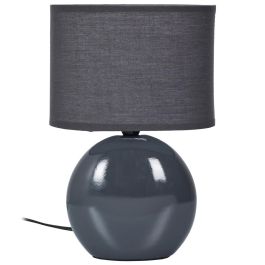 Home Deco Factory Lámpara Mesa Ovalada Gris Colección Essentiel Cerámica