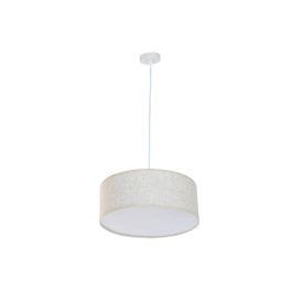 DKD Home Decor Lámpara de Techo Plafón Cuadrado Urban, Color Crudo, 40x40x15 cm, compatible E27 50W, Fabricado en Lino y Poliéster