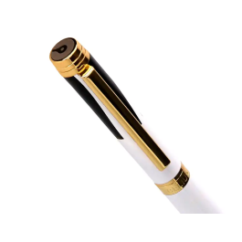 Belius Dualita Bolígrafo Cuerpo Blanco Tinta Azul Diseño Elegante Contemporáneo 1 mm