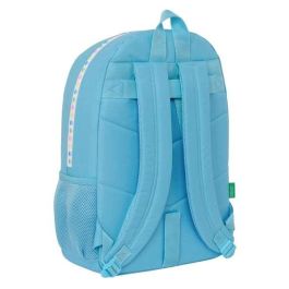 Mochila Escolar Benetton Spring Celeste 30 x 46 x 14 cm