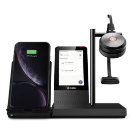 Yealink WH66 Mono Teams - Auriculares Inalámbricos DECT UC Workstation con Pantalla Táctil, Conectividad Multi-dispositivo y Tecnología Acoustic Shield para Microsoft Teams