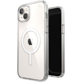 Speck Presidio Perfect Clear Funda Transparente MagSafe para iPhone 14 Plus y 15 Plus con Protección Caídas y Microban Antimicrobiana