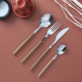 Home Deco Factory Cubertería 16 Piezas Mirage Acero Inoxidable