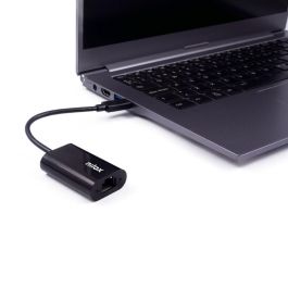 Nilox Cable Adaptador USB-C a RJ45 Macho-Hembra Negro - Compatible con Windows, MacOS, Linux