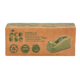 Portarrollo Sobremesa Liderpapel Ecouse 100% Plastico Reciclado Para Cinta De 33 Mt Color Verde