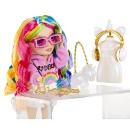 Muñeca rainbow high crystal fashion doll- amaya 30 cm. con 5 accesorios y un anillo para ti