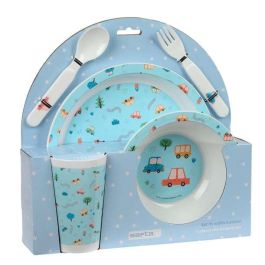 Set De Platos Cubiertos Y Vaso Safta Preescolar 260x260x90 mm