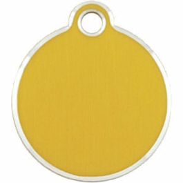 Placa identificativa para collar Imarc Circle Amarillo Dorado