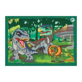 Clementoni CLE1695906884588 Puzzle 4 en 1 Jurassic World