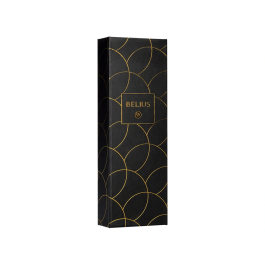 Belius Passion d'or Pluma Estilográfica Aluminio Negro y Dorado Tinta Azul Caja de Diseño M