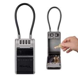 MASTER LOCK - Caja de llaves exterior con asa - Nuevo diseño - Gran Capacidad - Alta Seguridad - 19,6 x 7,6 x 5,6 cm MASTER LOCK - Caja de llaves exterior con asa - Nuevo diseño - Gran Capacidad - Alta Seguridad - 19,6 x 7,6 x 5,6 cm