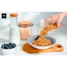 La Mediterranea Tarro Borosilicato Tapa Acero Inoxidable 1350 ml 10.8x10.8x21 cm