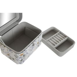 DKD Home Decor Joyero Tradicional Lila Blanco de PU y Espejo con Bandeja, Acabado Satinado, 12 x 10 x 17 cm (2 Unidades) DKD Home Decor Joyero Tradicional Lila Blanco de PU y Espejo con Bandeja, Acabado Satinado, 12 x 10 x 17 cm (2 Unidades)