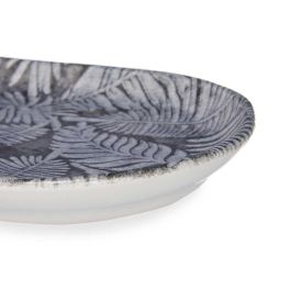 Bandeja Ovalada Hoja Vessia 34.5x15 cm Porcelana Gris (24 Unidades) Bandeja Ovalada Hoja Vessia 34.5x15 cm Porcelana Gris (24 Unidades)