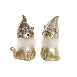Figura Navidad Moderna DKD Home Decor Dorado Blanco 6 x 15 x 9 cm (2 Unidades) Precio: 10.50000006. SKU: B1BFKJ5BK5