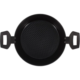 Menastyl 6020647 Horno Holandés de Aluminio Forjado 24 cm Negro Apto para Todo Tipo de Fuegos Incluida Inducción