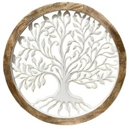 DKD Home Decor Decoración Pared Indio Natural Blanco 3 x 63 x 63 cm (2 Unidades) Precio: 67.50000004. SKU: S3039344