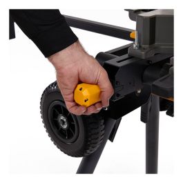 Toughbuilt Tb-s510 Soporte Universal para Ingletadora, Compatible con la Mayoría de Marcas, Extensible hasta 195 cm con Ruedas Sólidas