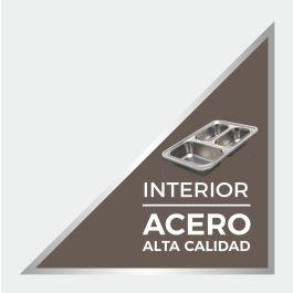 Thermosport Fiambrera Plástico-Acero 3 Compartimentos, Ancho 28 cm, Alto 20.5 cm, Largo 6 cm (6 Unidades) Thermosport Fiambrera Plástico-Acero 3 Compartimentos, Ancho 28 cm, Alto 20.5 cm, Largo 6 cm (6 Unidades)