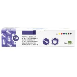 Tempera Liderpapel Escolar 40 mL Caja 7 Colores Surtidos + Pincel