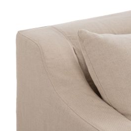 Sofá Chaise Longue Beige Tejido Salón 249 X 160 X 73 cm