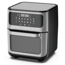 SILVER Lisboa IP009 Sencillo 12 L Independiente 1800 W Freidora de aire caliente Negro, Acero inoxidable