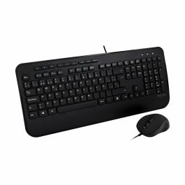 Teclado y Ratón V7 CKU300ES Negro Español QWERTY Teclado y Ratón V7 CKU300ES Negro Español QWERTY