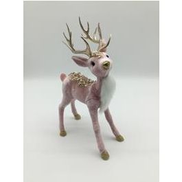 DKD Home Decor Figura Navidad Reno Rosa Dorado 10 x 29 x 18 cm Precio: 11.49999972. SKU: B1623ZP8KZ