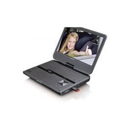 Lenco DVP-1010BK Reproductor de DVD portátil convertible con pantalla LCD de 10", Negro - Reproduce CD, DVD, USB, tarjeta SD, MP3