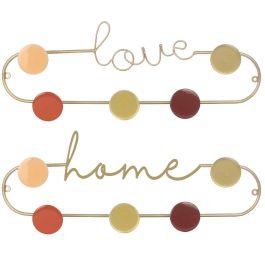 DKD Home Decor Perchero Pared Multicolor Dorado 13 x 6 x 43 cm (4 Unidades) Precio: 36.68999994. SKU: B19D6QEKYS