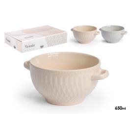 Vessia Tazón para Consomé con Asas, Cerámica de Loza, Capacidad 650 ml, Color Beige o Gris, Dimensiones 19 x 14.3 x 8.5 cm (Set de 24) Precio: 63.50000019. SKU: B1A2JW2M2P