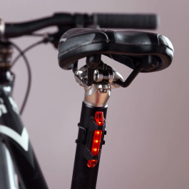 Luz Delantera Bicicleta Solar LED con Batería USB, 2 Niveles y Destello