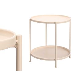 Mesa Auxiliar Redonda Doble Beige Giftdecor 40x51x40cm Mesa Auxiliar Redonda Doble Beige Giftdecor 40x51x40cm Precio: 28.49999999. SKU: B1JJK4676C