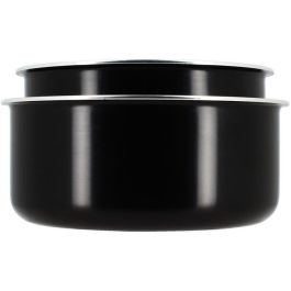 Menastyl 6020437 Batería de cocina Inducción 5 piezas Aluminio antiadherente Mango extraíble Negro