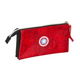 Estuche Escolar The Avengers Infinity Negro Rojo 22 x 12 x 3 cm