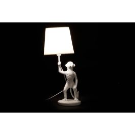 DKD Home Decor Lámpara Sobremesa Colonial Blanco Negro 20 x 45 x 20 cm (2 Unidades)